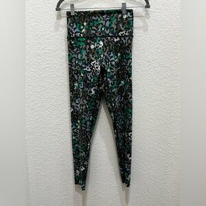 Aerie Green and Black Camouflage Leggings
